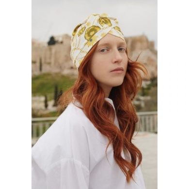 Zografos Karpathos Turban Crepe Sparkle under the sun or a sky full of stars. Zografos’ turban is a trademark of the brand and springs’ chicest accessory yet. Made from stretch-crepe