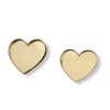 HEART GOLD mini plexi earrirgs acrylic mirrors steel pin