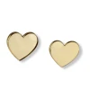 HEART GOLD mini plexi earrirgs acrylic mirrors steel pin