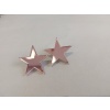 Star gold pink mini plexi earrirgs acrylic mirrors steel pin