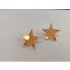 star ORANGE mini plexi earrirgs acrylic mirrors steel pin