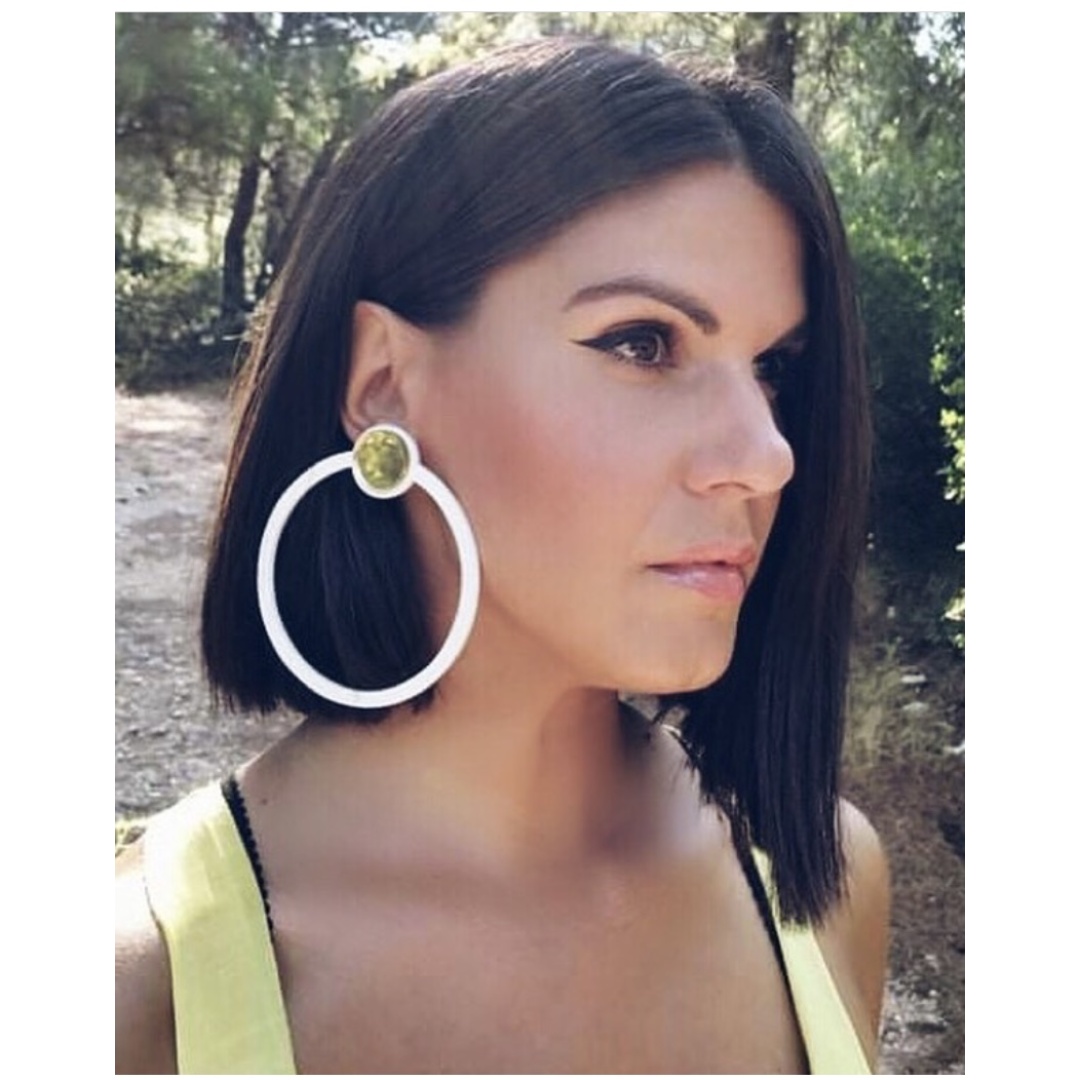 LARGE HOOPS WHITE GOLD 1