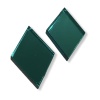 ROMBUS GREEN MIRROR mini plexi earrirgs acrylic mirrors steel pin