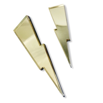 ASTRAPI GOLD plexi earrirgs acrylic mirrors steel pin