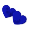 HEART BLUE MIRROR mini plexi earrirgs acrylic mirrors steel pin