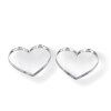 HEART SILVER mini plexi earrirgs acrylic mirrors steel pin