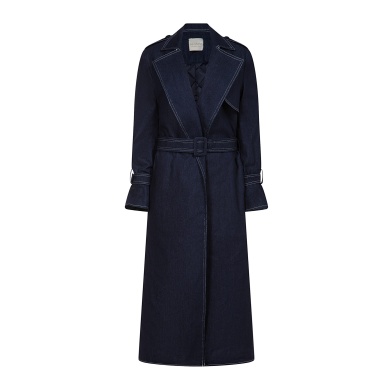 Skyler Skyler is our denim long trench coat