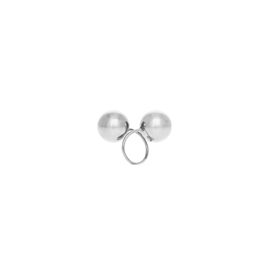 ETTA RING(SILVER) Silver plated brass adjustable ring