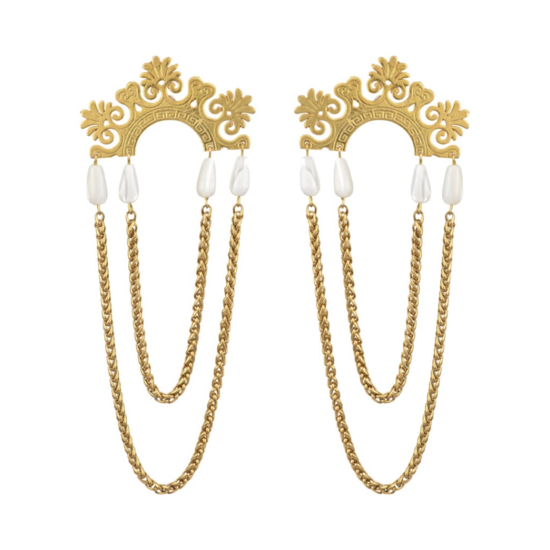 ALCYONEUS earrings A statement pair of earrings from THE MINI GRECIAN Resort SS23