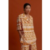 MASTICHOCHORI Shirt (White Motifs Orange) Oversized Shirt