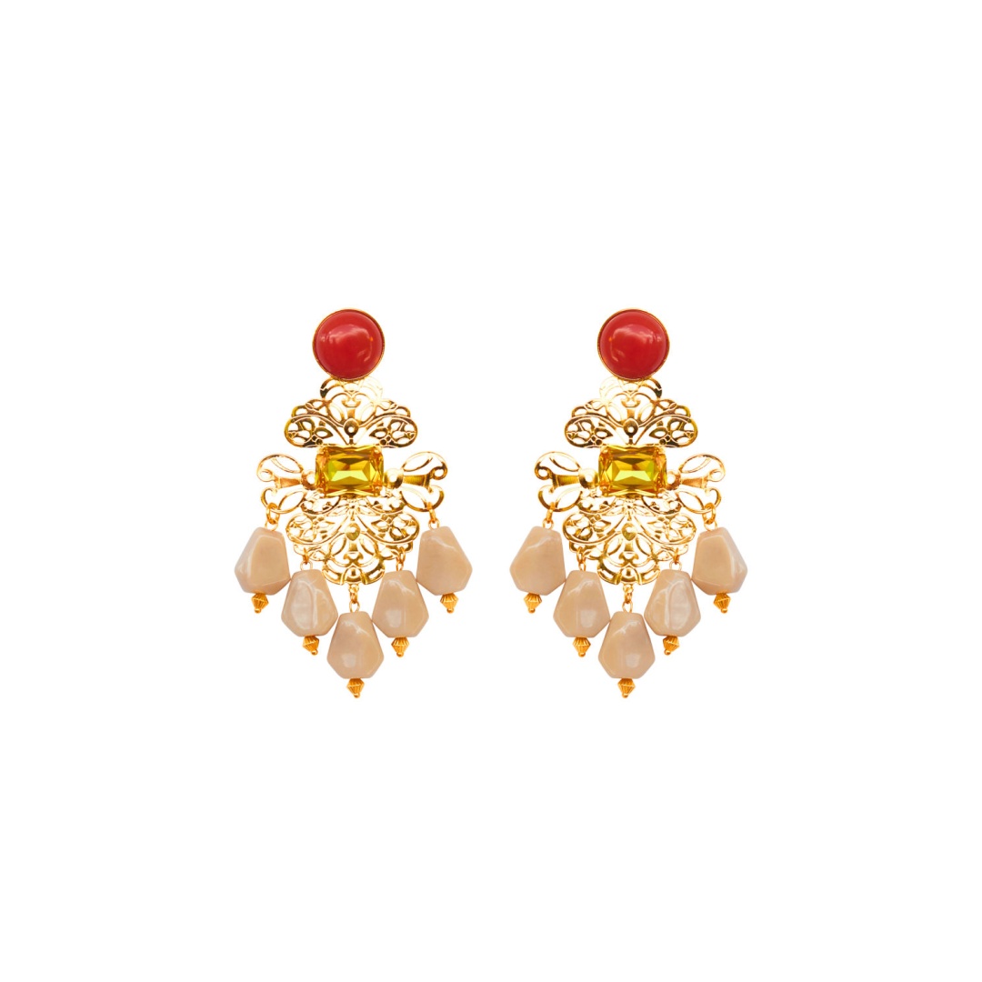 AMMOS EARRINGS 24k gold plated brass earrings