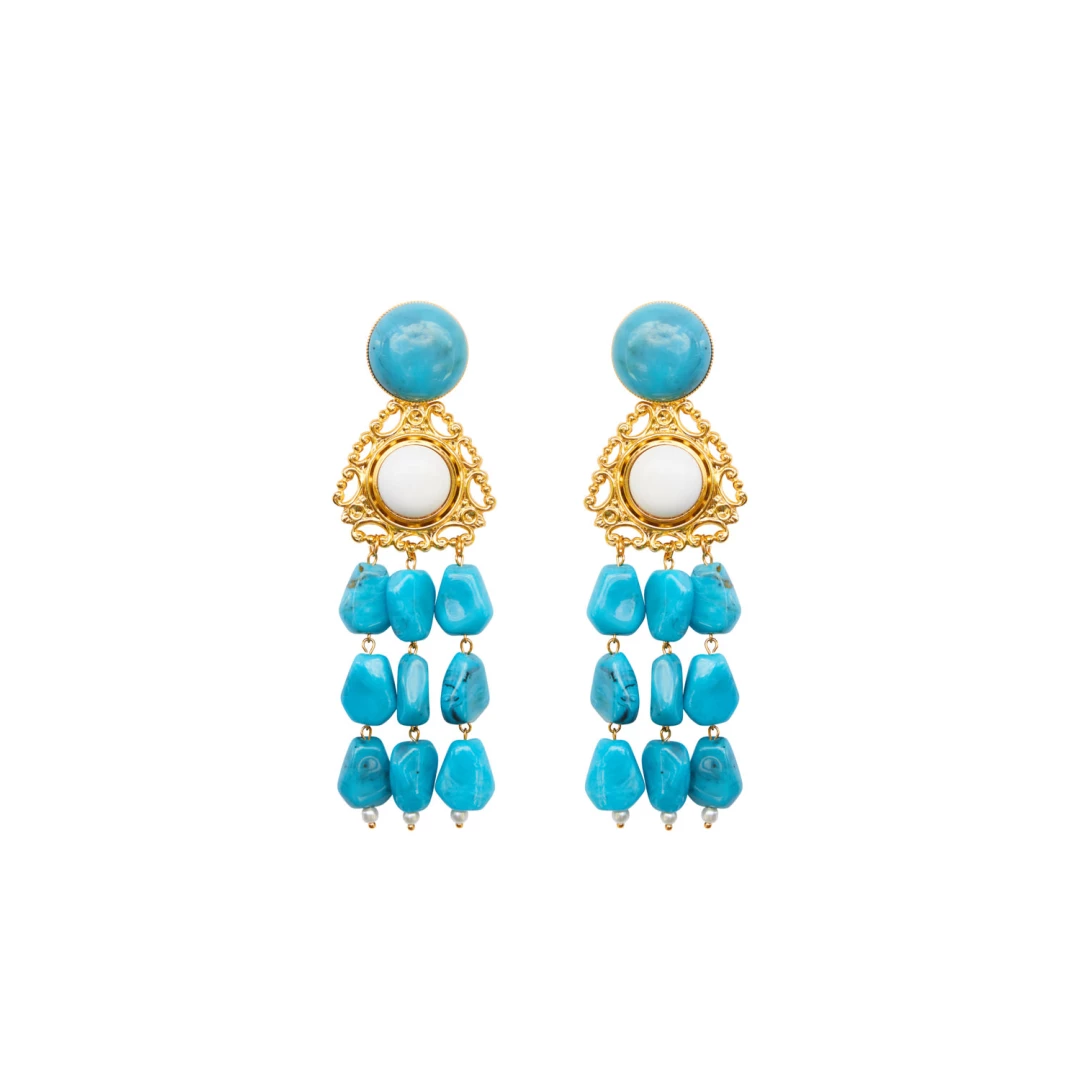 RIVIERA EARRINGS 24k gold plated brass earrings