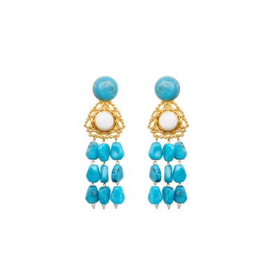 RIVIERA EARRINGS 24k gold plated brass earrings