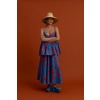 VIKI Maxi Skirt (Pyrgousika logo blue) The perfect Umbrella Skirt for a maximal look