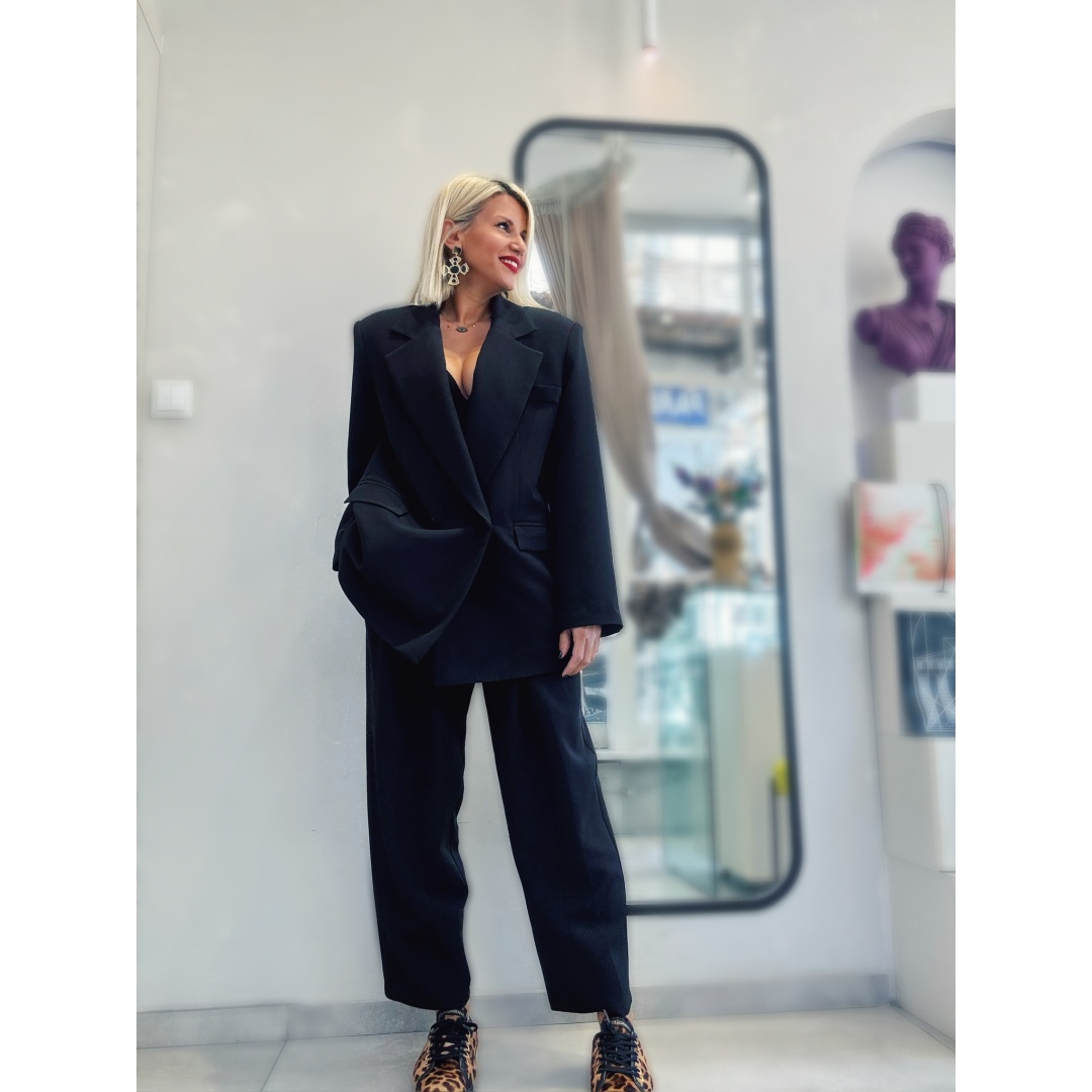 Dorina savva BLAZER BLACK Oversized σακάκι