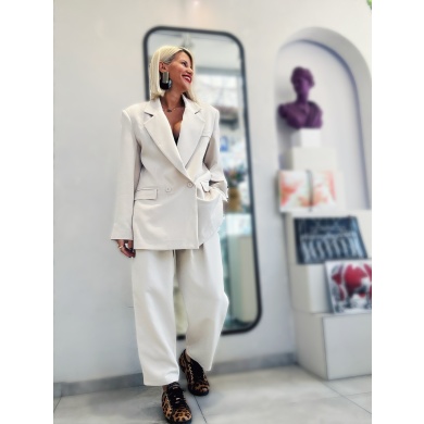 Dorina savva BLAZER IVORY Oversized σακάκι